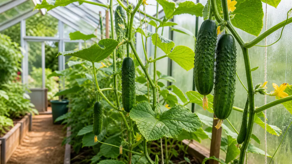 Cetrioli in un giardino italiano