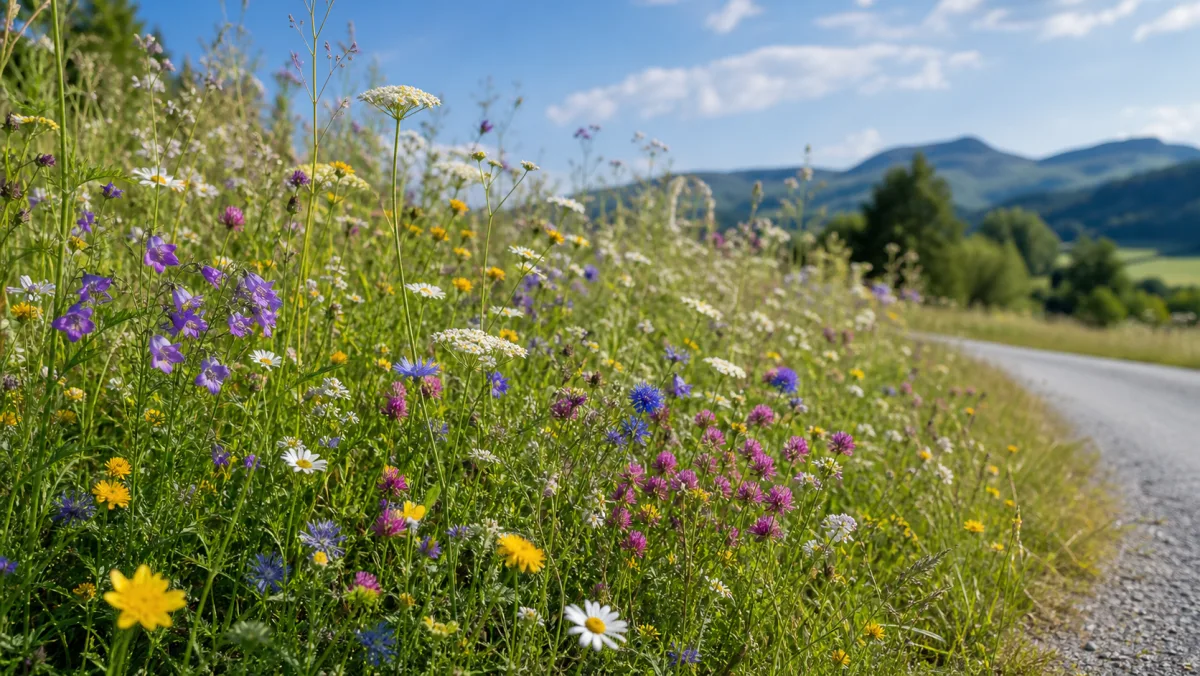 Fiori per scarpate e bordi strada in un giardino italiano