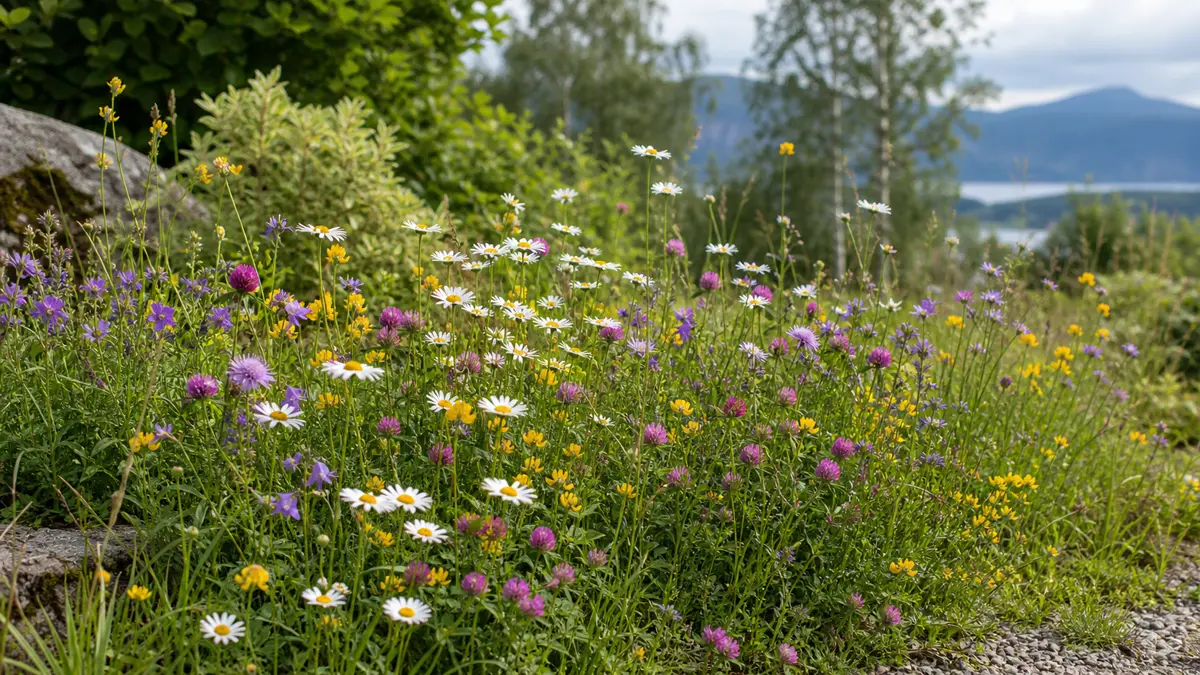 Semi per prato fiorito in un giardino italiano