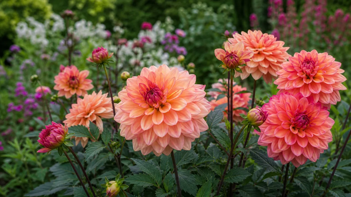 Dalia 'American Dawn' in un giardino italiano