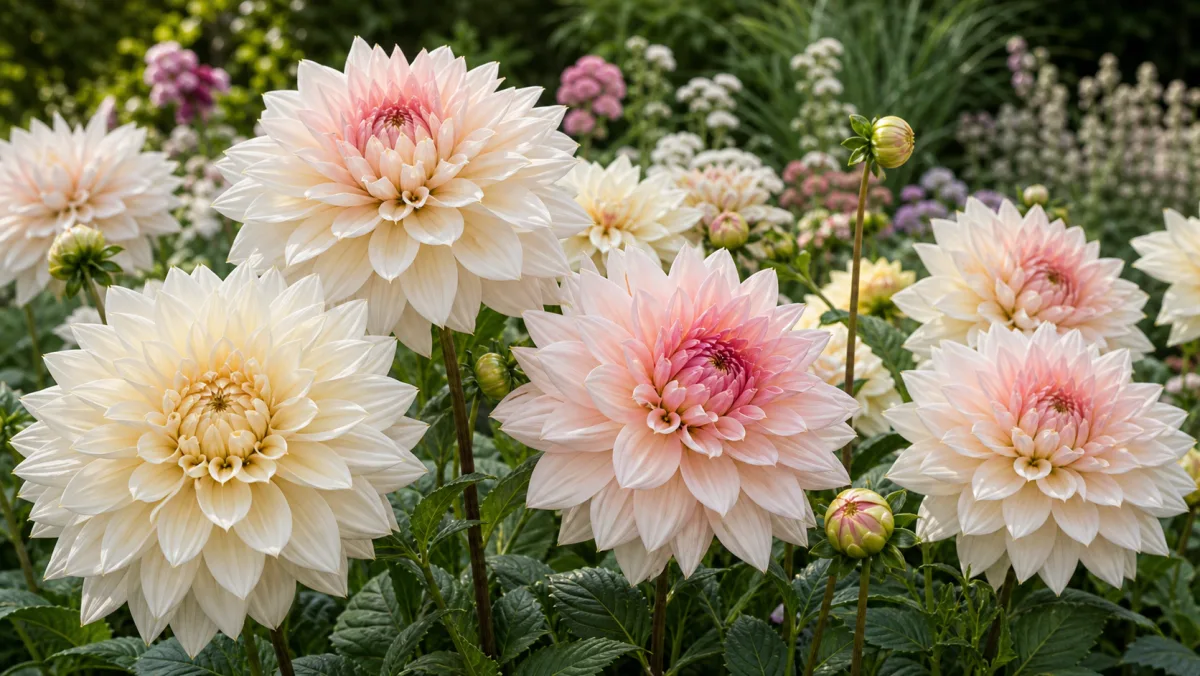 Dalia 'Break Out' in un giardino italiano