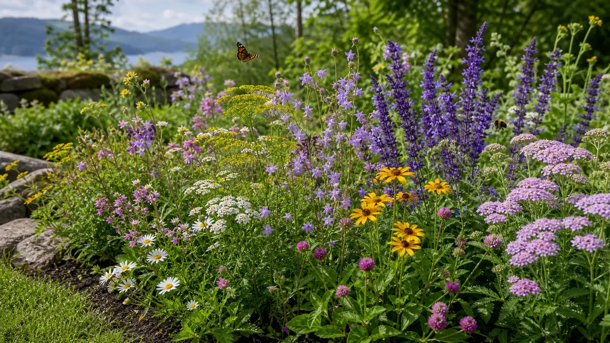 Fiori per impollinatori in un giardino italiano