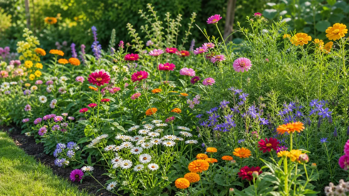 Semi di fiori estivi in un giardino italiano